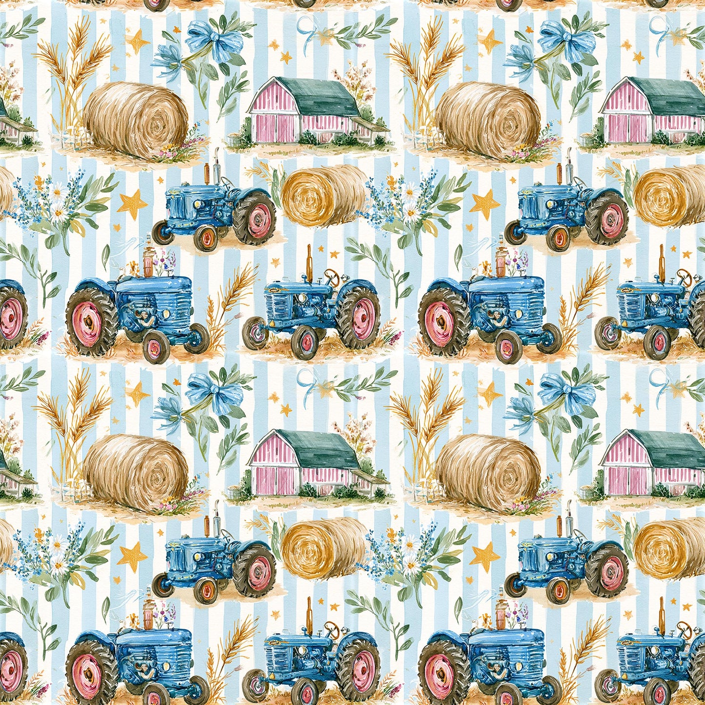 Preppy Farmyard Fabric - Shop now at American Fabric Prints