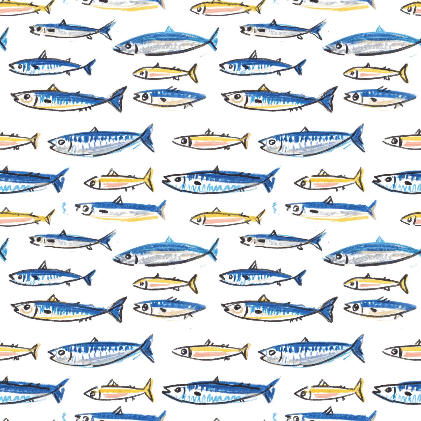 Doodle Coastal Vibes Fabric - Shop now at American Fabric Prints