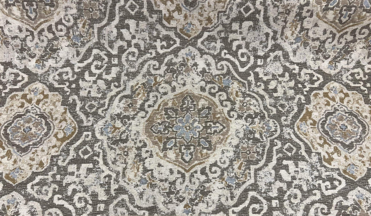 Medallion Pattern Chenille Fabric, Midwest Modern Woven Fabric, Luxury Fabric, Premium Upholstery Fabric, Fabric for Upholstery