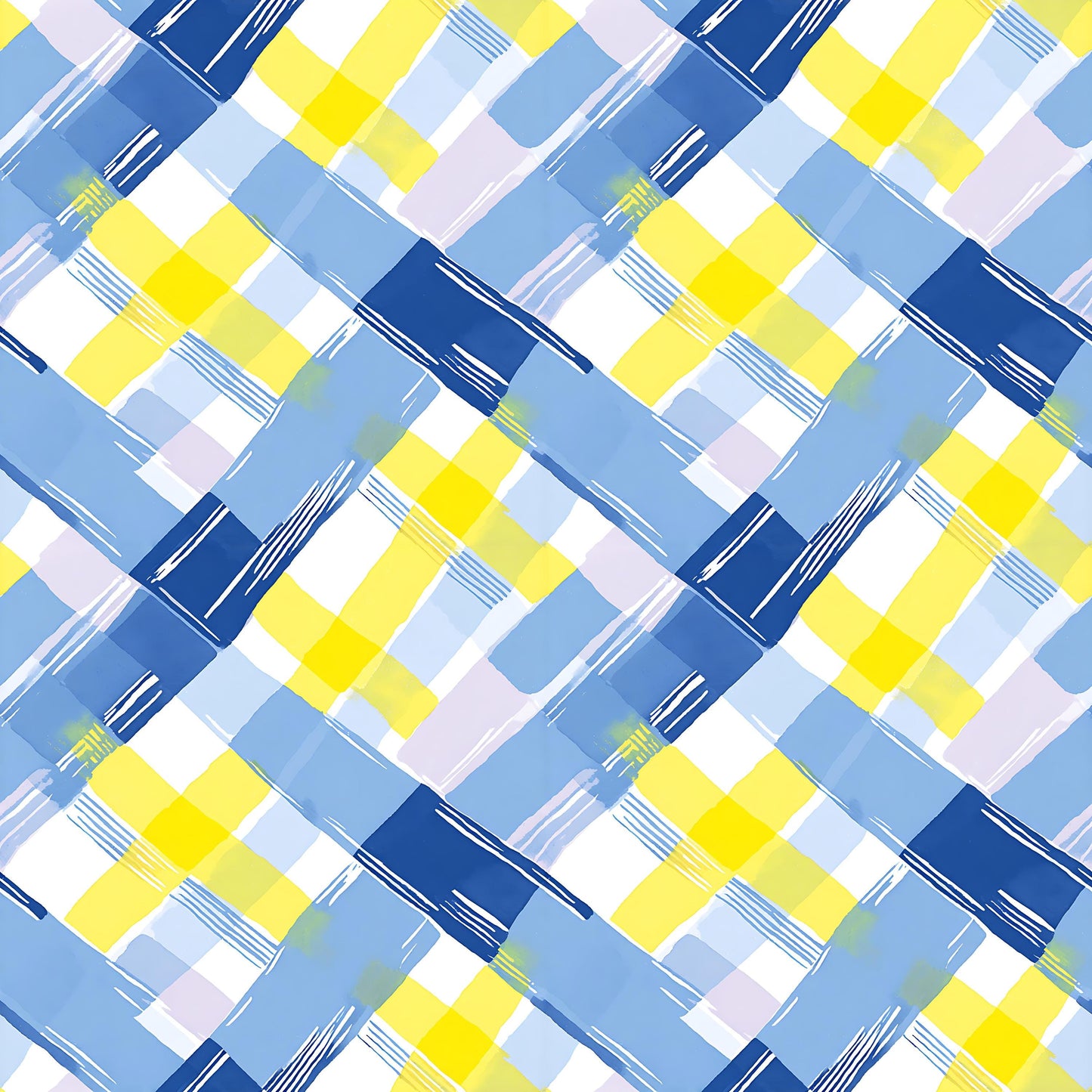 Pastel Lemon Plaid Fabric - Shop now at American Fabric Prints