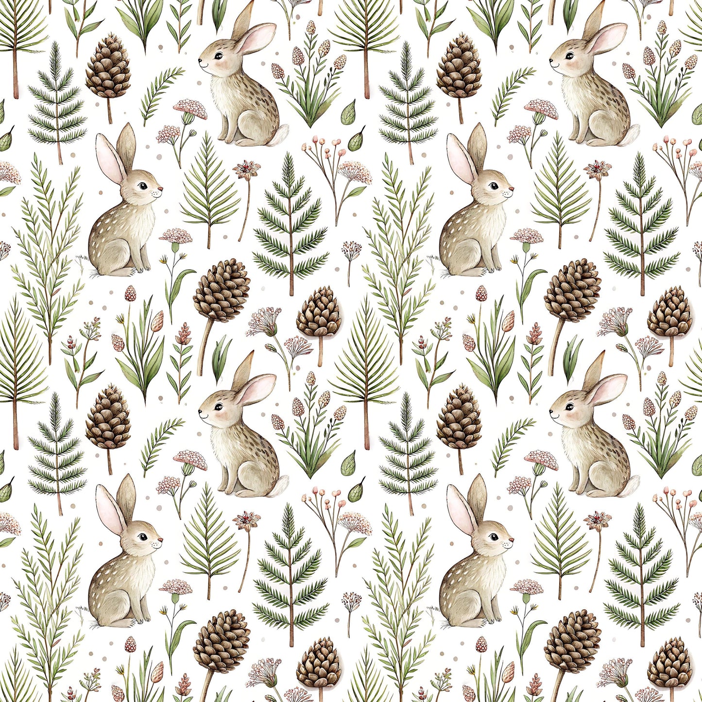 Woodland Bunnys Fabric - Shop now at American Fabric Prints