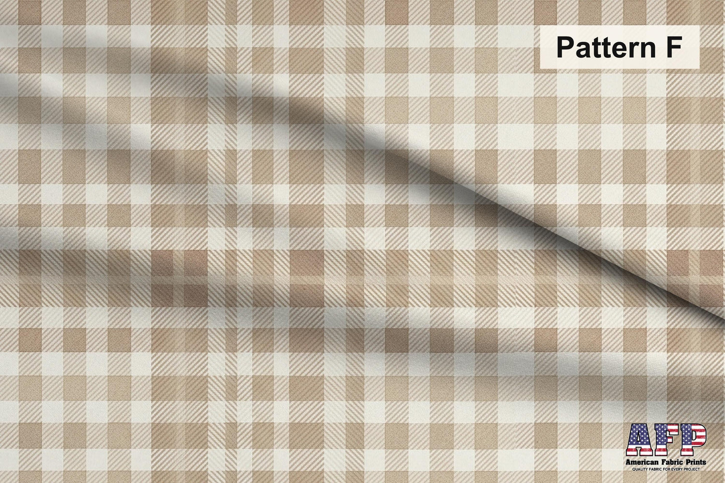 Beige Plaid 3 Fabric Bundle Set - Shop now at American Fabric Prints