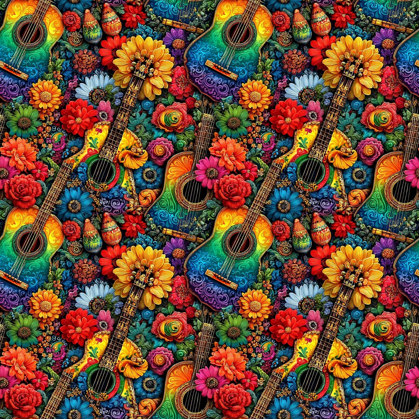 Musical Fiesta Fabric - Shop now at American Fabric Prints