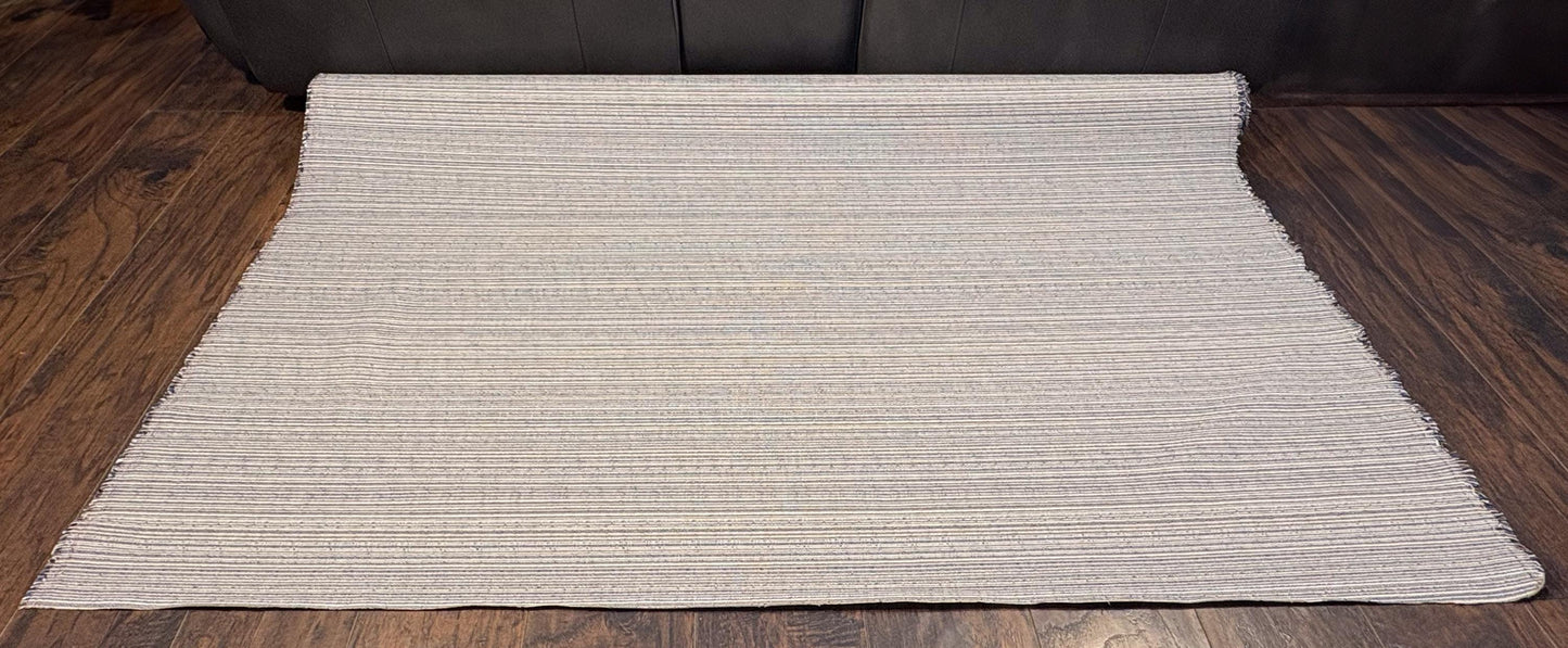 Kravet Stripe Woven Fabric with shades of beige, blue, and black. Shop now at American Fabric Prints.