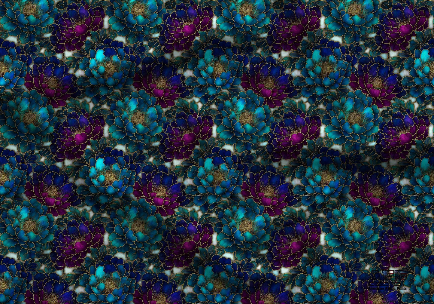 Stain Glass Floral Fabric - Shop now at American Fabric Prints