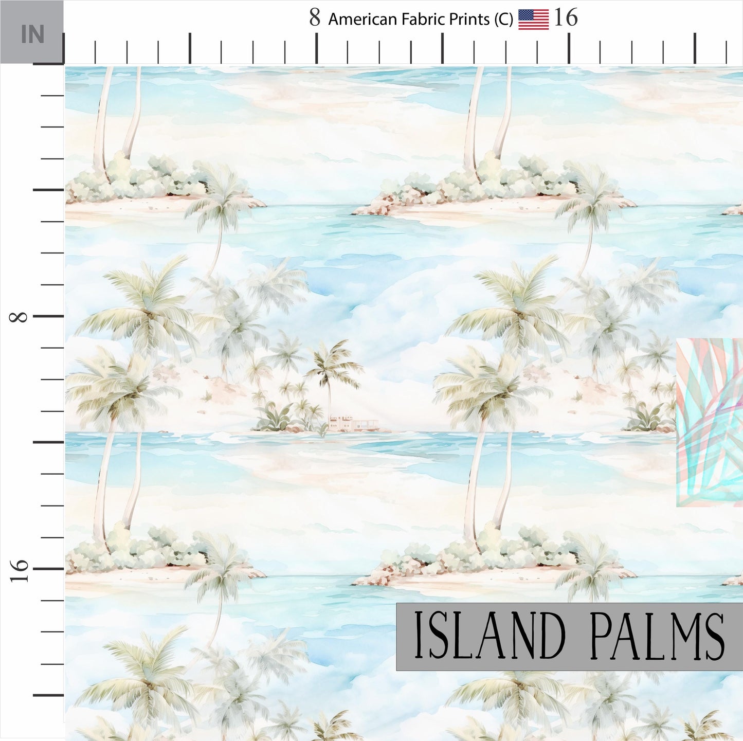 Tropical Quilt Fabric | Island Fabric Coordinates | Island Themed Cotton Fabric | Nursery Fabric | Made in USA | American Fabric Prints