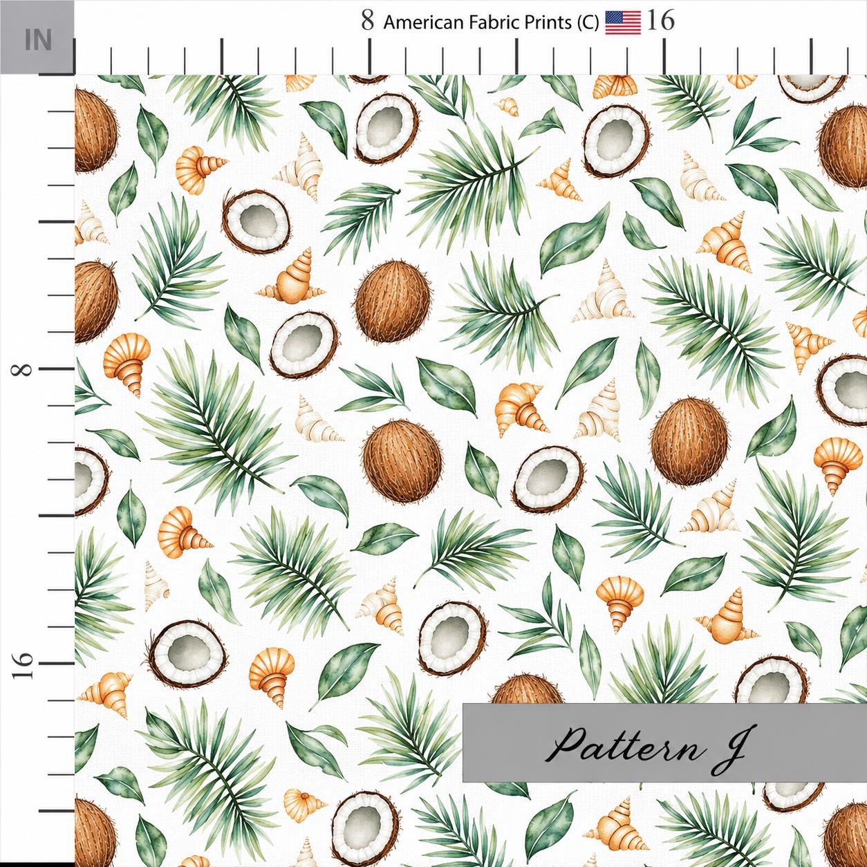 Tropical Coconuts Fabric. Shop now at American Fabric Prints.