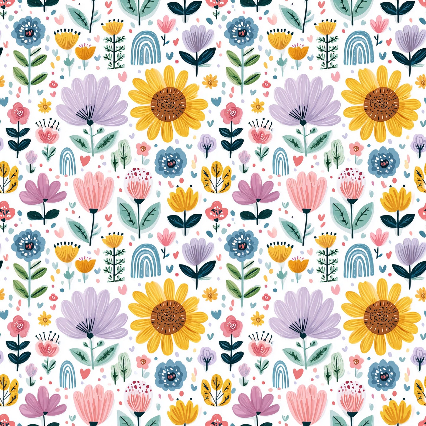 Boho Floral 2 Fabric - Shop now at American Fabric Prints