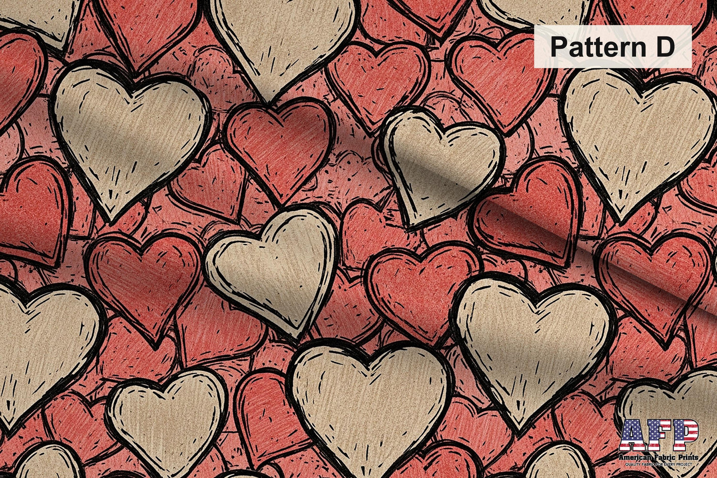 Black + Red Hearts Fabric Bundle Set - Shop now at American Fabric Prints