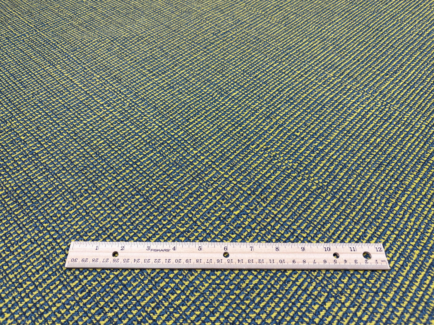 Yellow and Blue Woven Fabric, Woven Fabric, Premium Upholstery Fabric, Fabric for Upholstery, Crypton Coated Performance