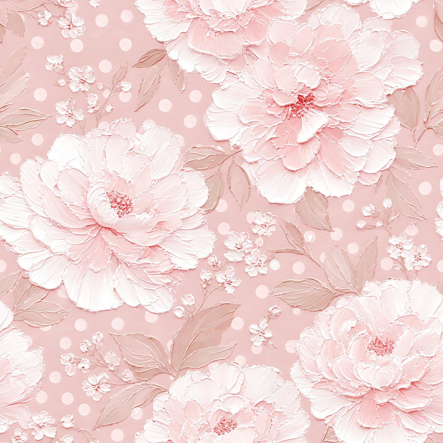 Blush Peony Oil Paint Fabric - Shop now at American Fabric Prints