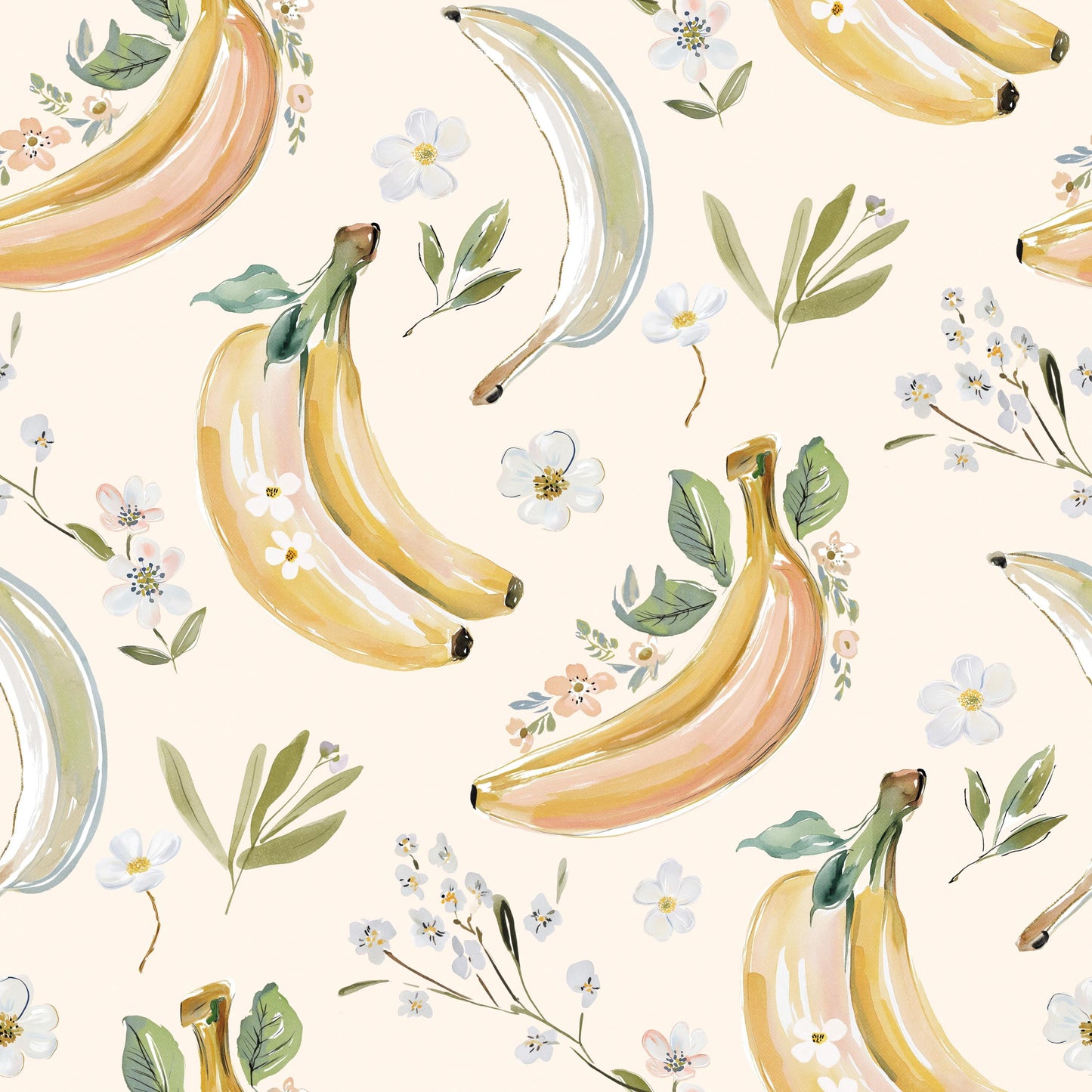 Banana Floral Fabric - Shop now at American Fabric Prints