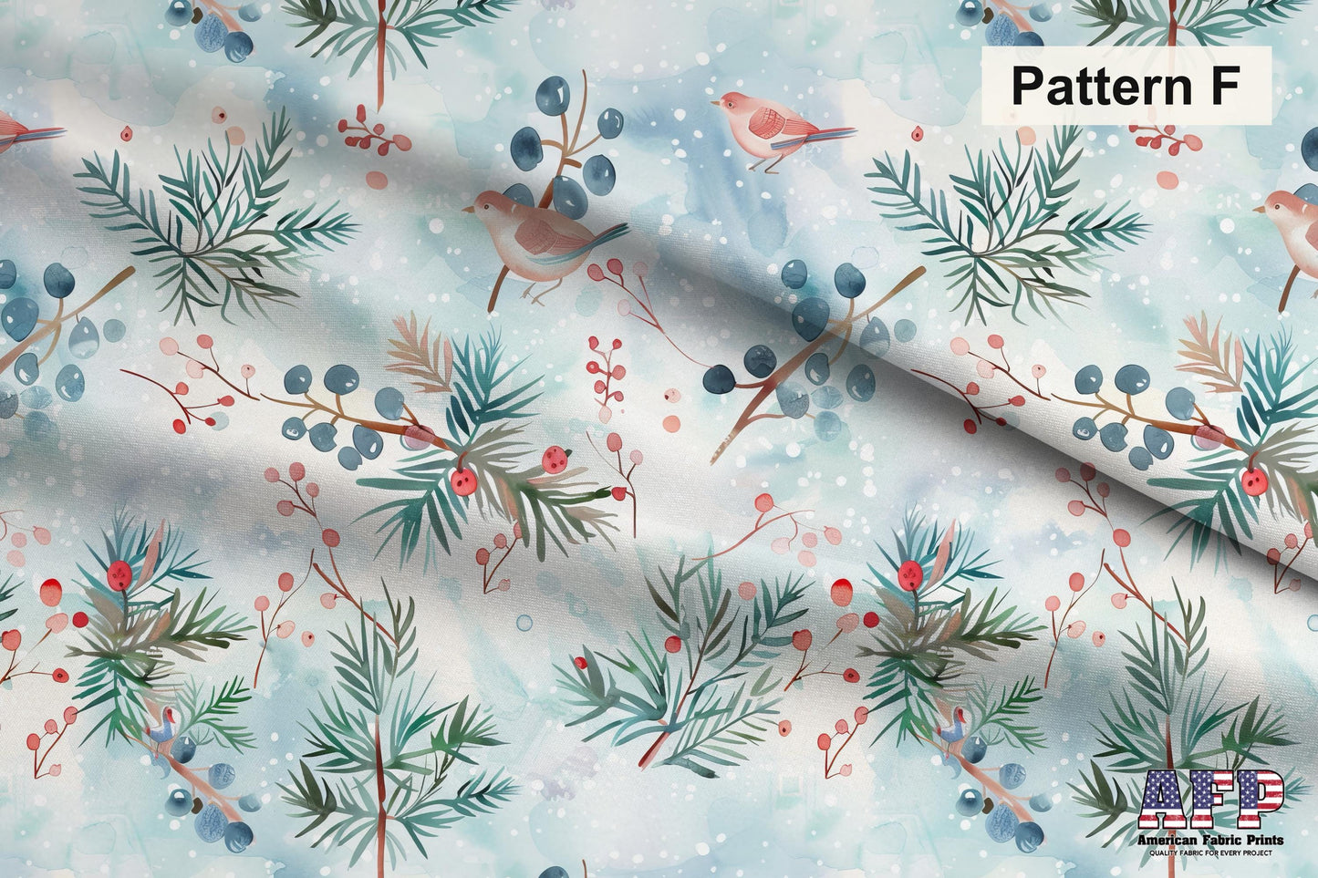 Watercolor Christmas Fabric Bundle Set - Shop now at American Fabric Prints