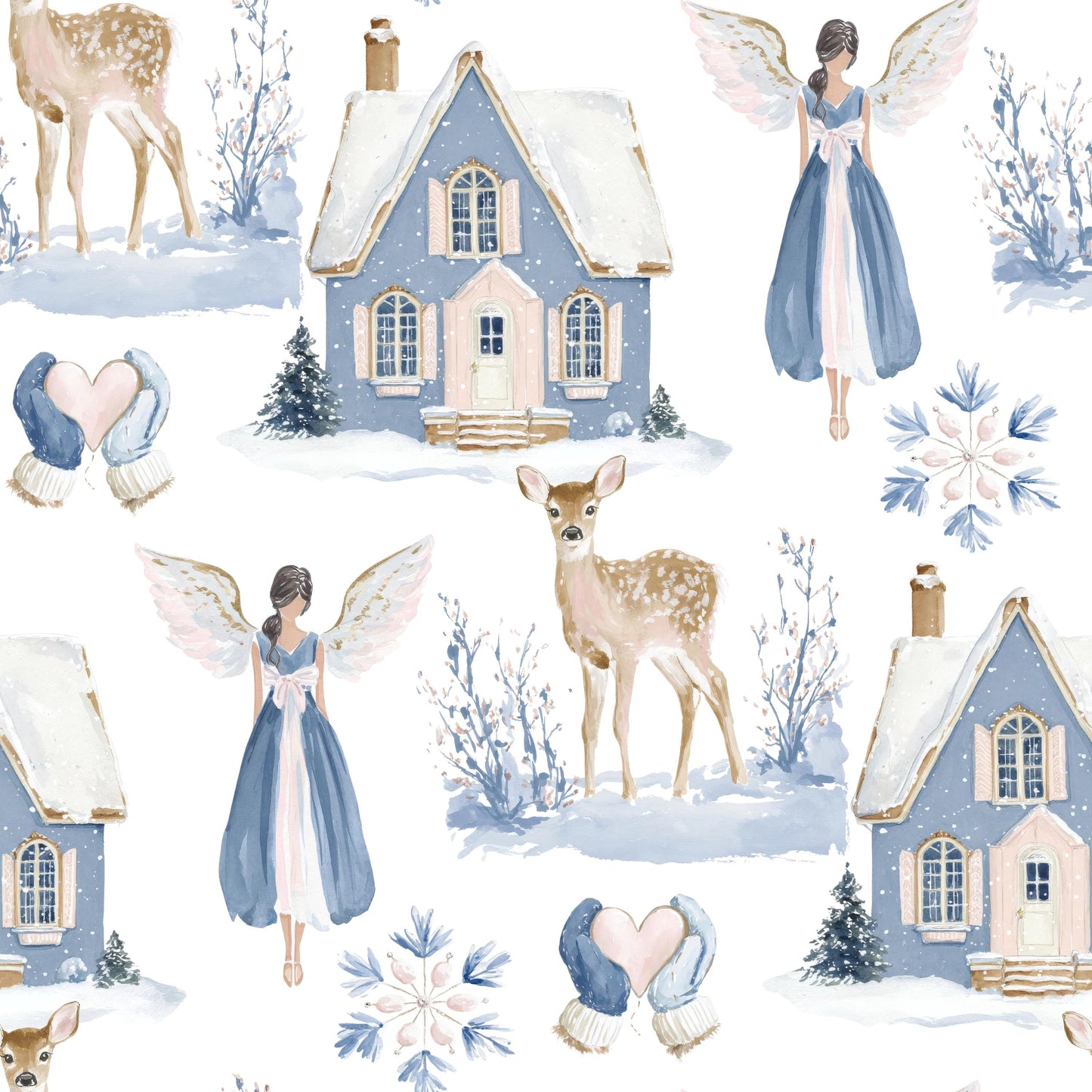 Blue Winter Fabric - Shop now at American Fabric Prints