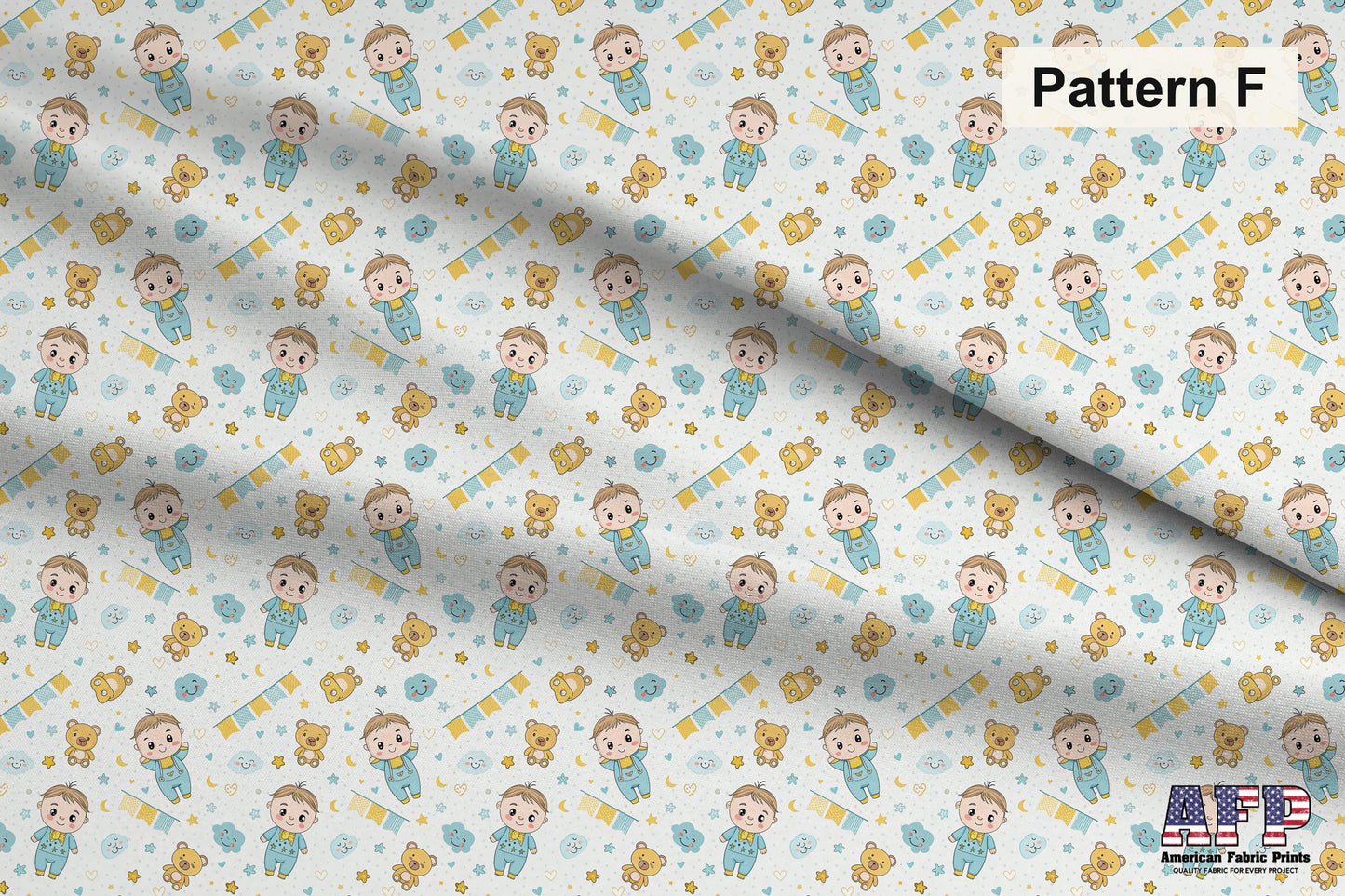 Baby Boy 1 Fabric Collection. Choose Your Patterns. Pattern F Shown. Shop now at American Fabric Prints.