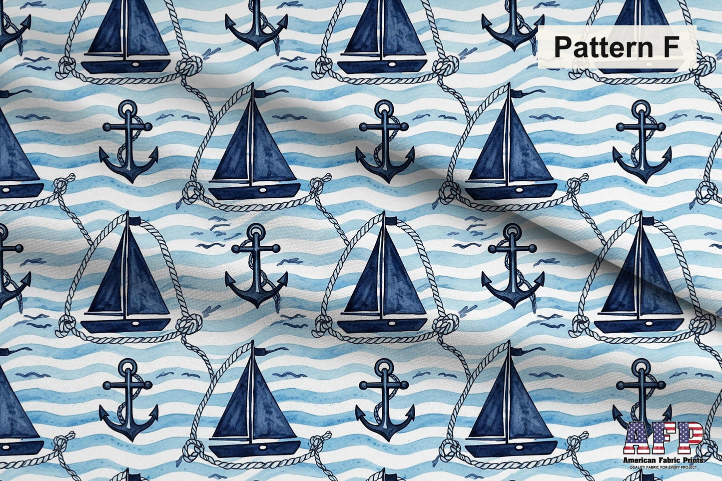 Blue Sailboat 2 Fabric Bundle Set - Shop now at American Fabric Prints