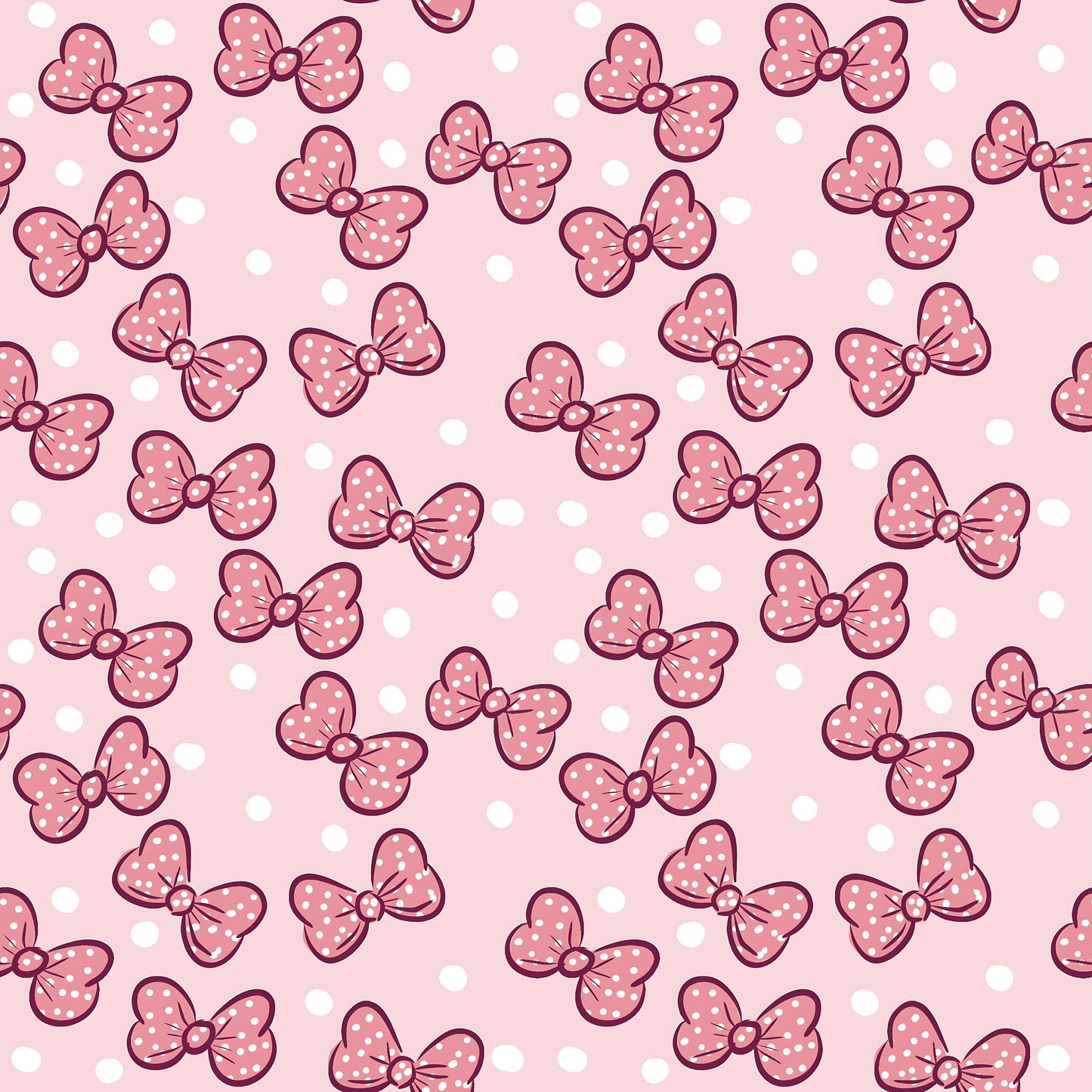 Pink Bow Fabric - Shop now at American Fabric Prints
