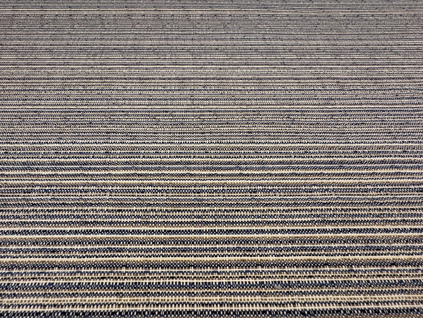 Kravet Stripe Woven Fabric with shades of beige, blue, and black. Shop now at American Fabric Prints.