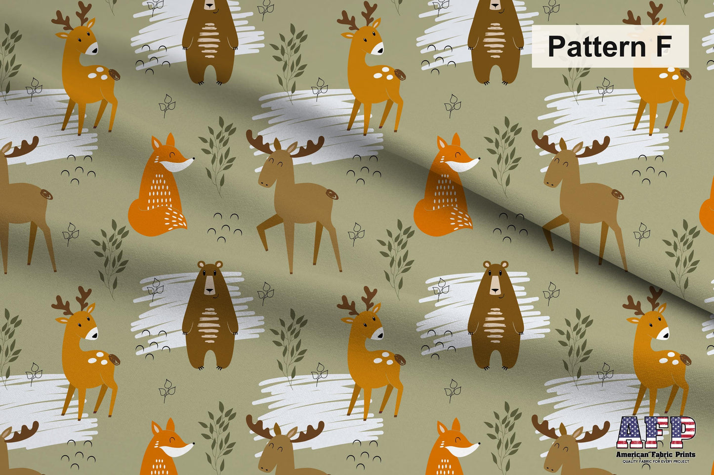 Woodland Animals 4 Fabric Bundle Set - Shop now at American Fabric Prints