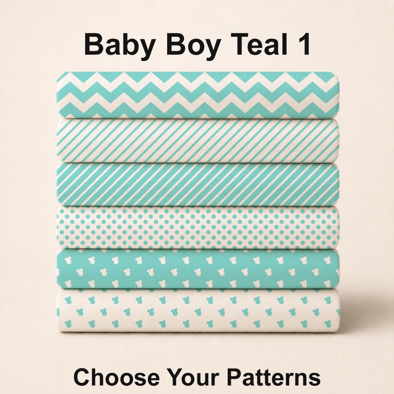 Baby Boy Teal 1 Fabric Bundle Set - Shop now at American Fabric Prints