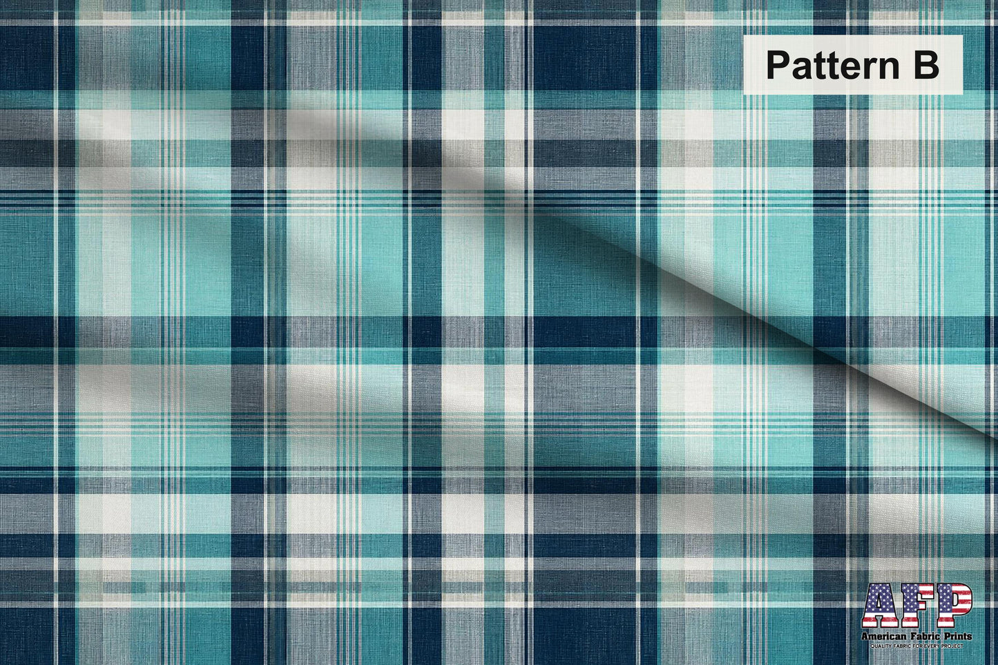 Azure Plaid Fabric Bundle Set - Shop now at American Fabric Prints