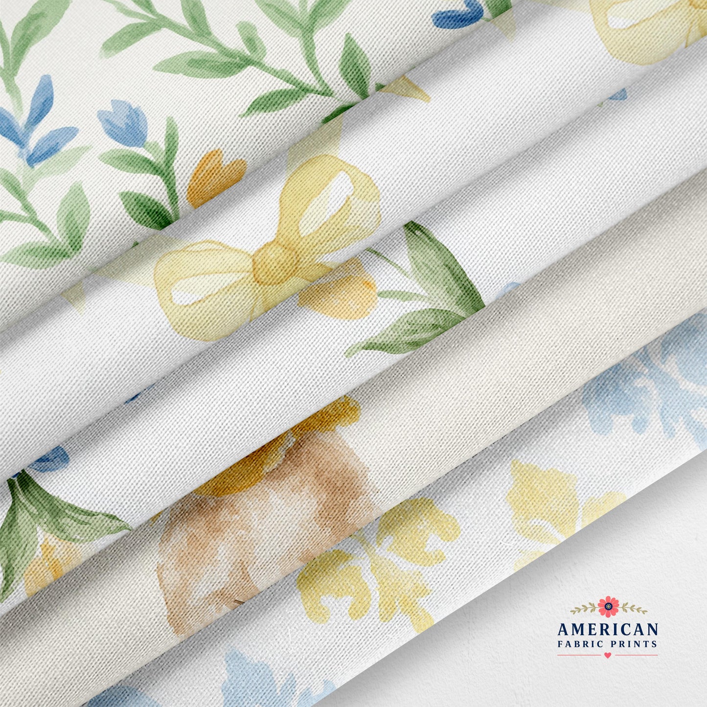 Yellow Bunny 2 Fabric Bundle Set - Shop now at American Fabric Prints