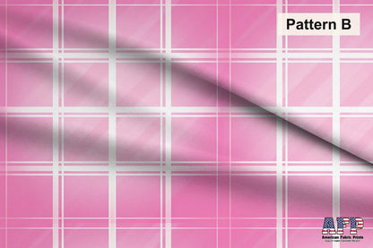 Pink Plaid 2 Fabric Bundle Set - Shop now at American Fabric Prints