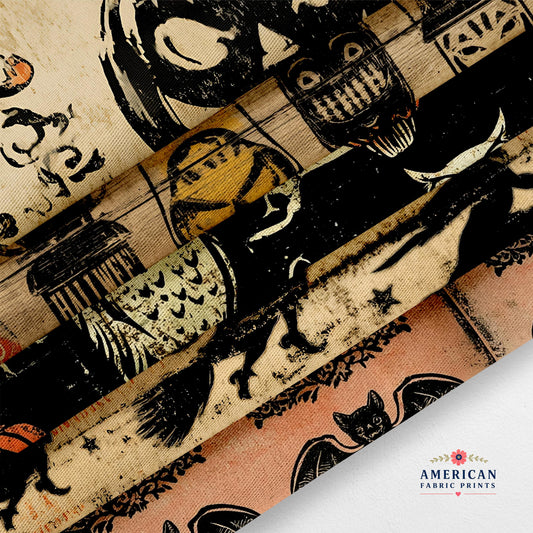 Vintage Halloween Night Fabric Bundle Set - Shop now at American Fabric Prints