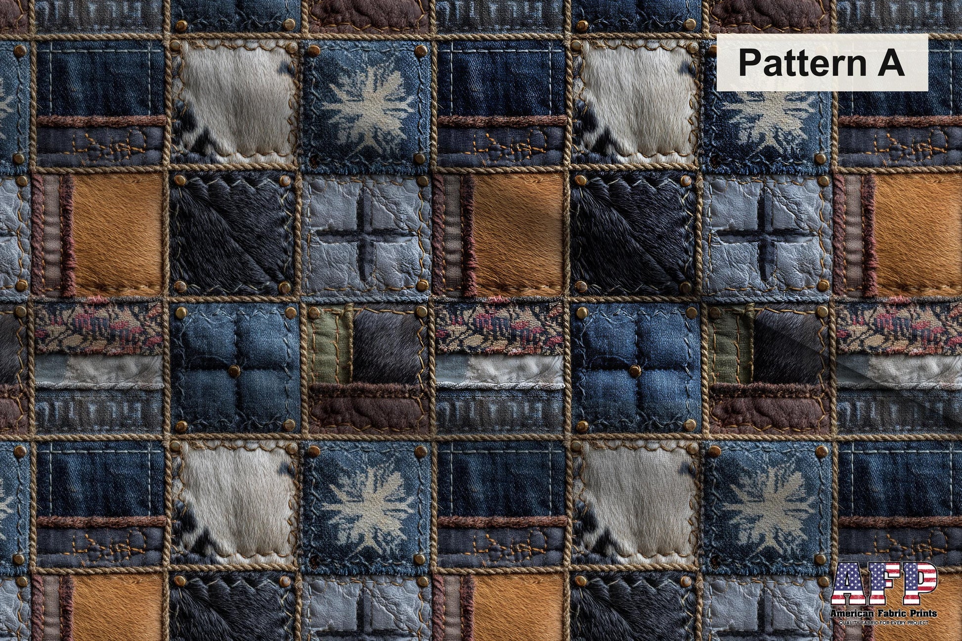 Western Patchwork Fabric Bundle Set - Shop now at American Fabric Prints