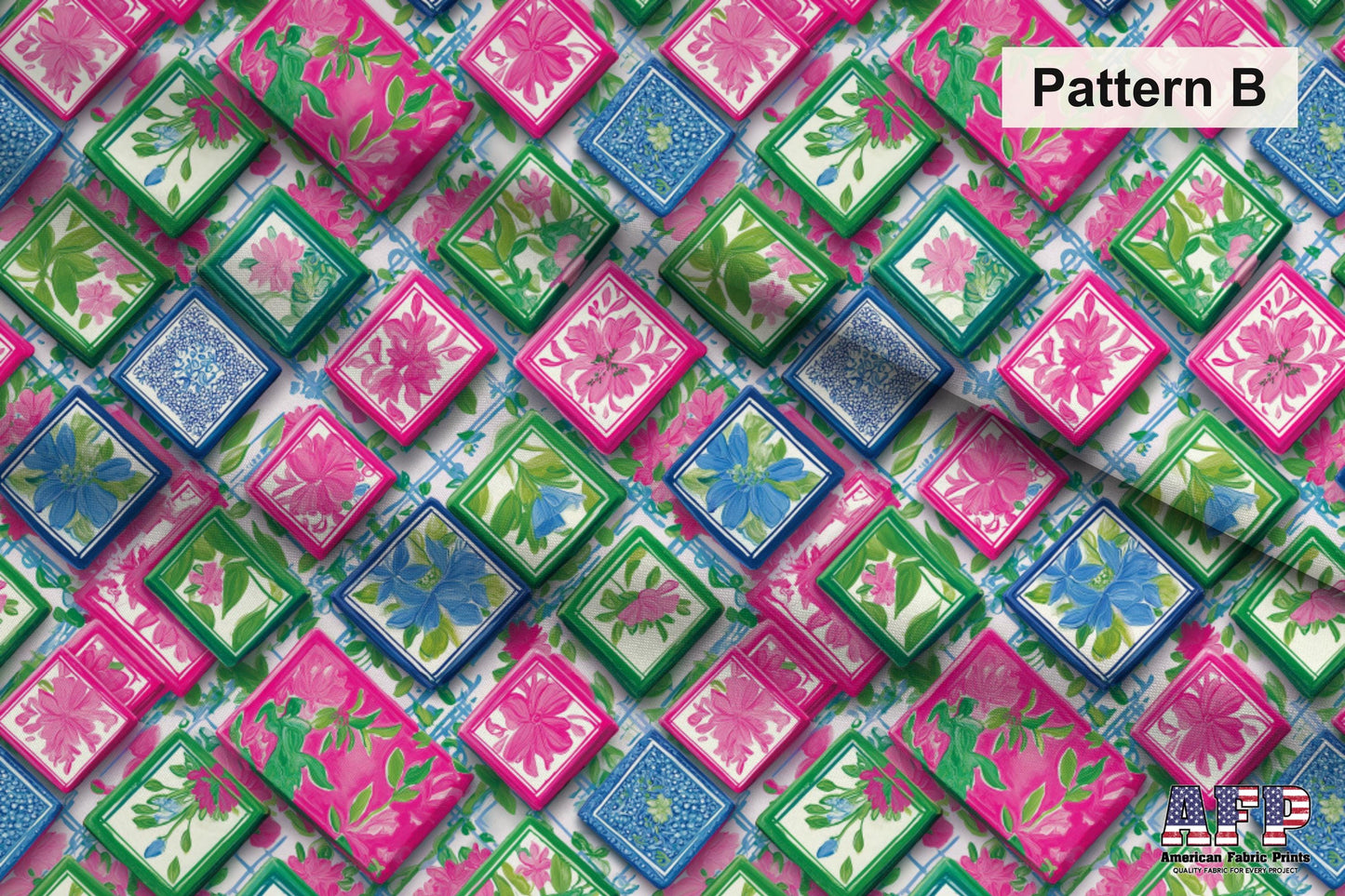 Pink Chinoiserie Mahjong 2 Fabric Bundle Set - Shop now at American Fabric Prints