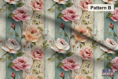 Spring Floral and Stripes Fabric Bundle Set - Shop now at American Fabric Prints