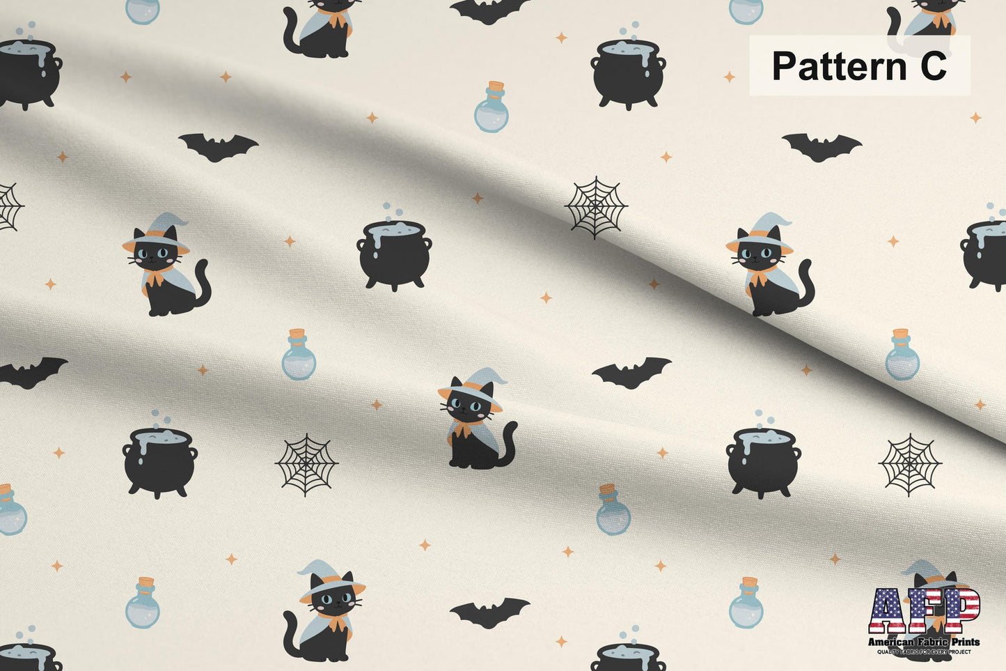 Retro Halloween in Blue Fabric Bundle Set - Shop now at American Fabric Prints