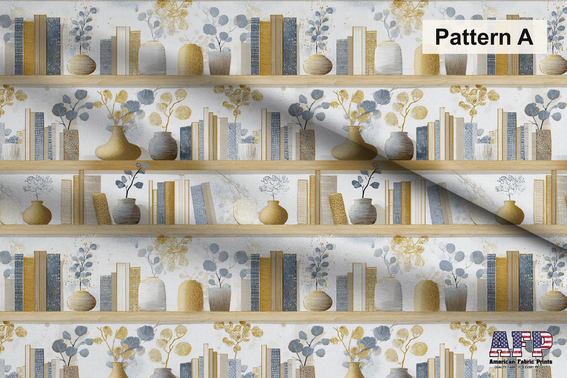 Elegant Bookshelves Fabric Bundle Set - Shop now at American Fabric Prints