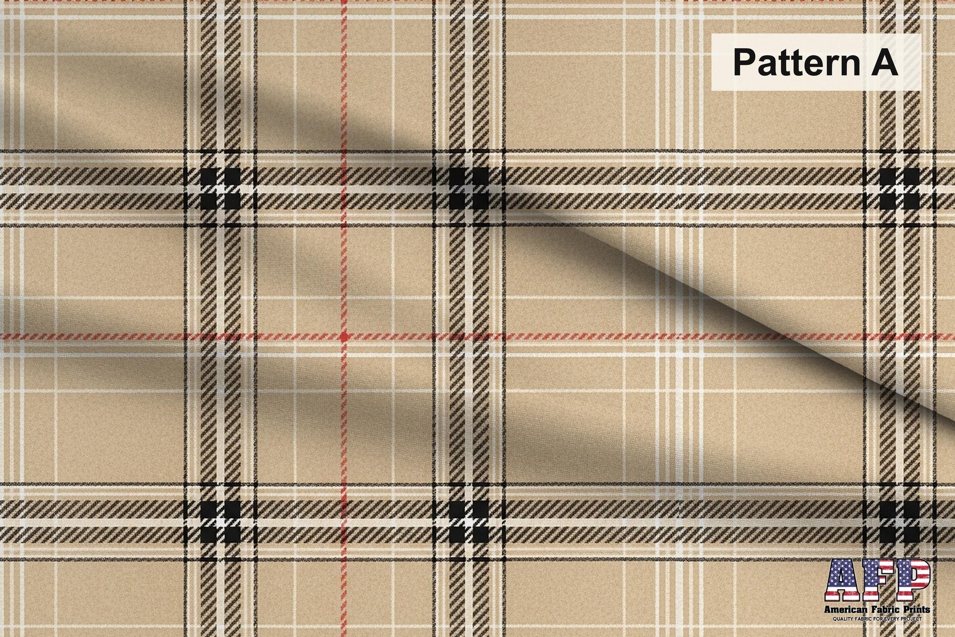 Beige Plaid Fabric Bundle Set - Shop now at American Fabric Prints