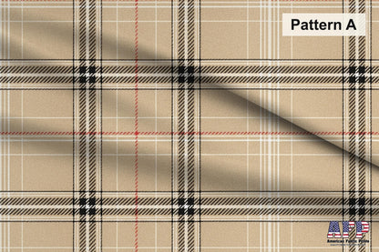 Beige Plaid Fabric Bundle Set - Shop now at American Fabric Prints