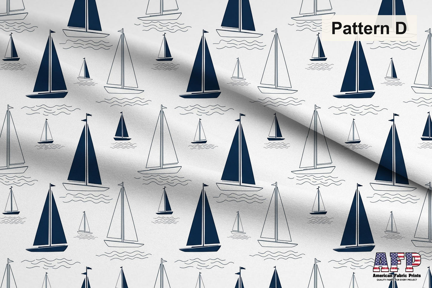Blue Sailboat 3 Fabric Bundle Set - Shop now at American Fabric Prints