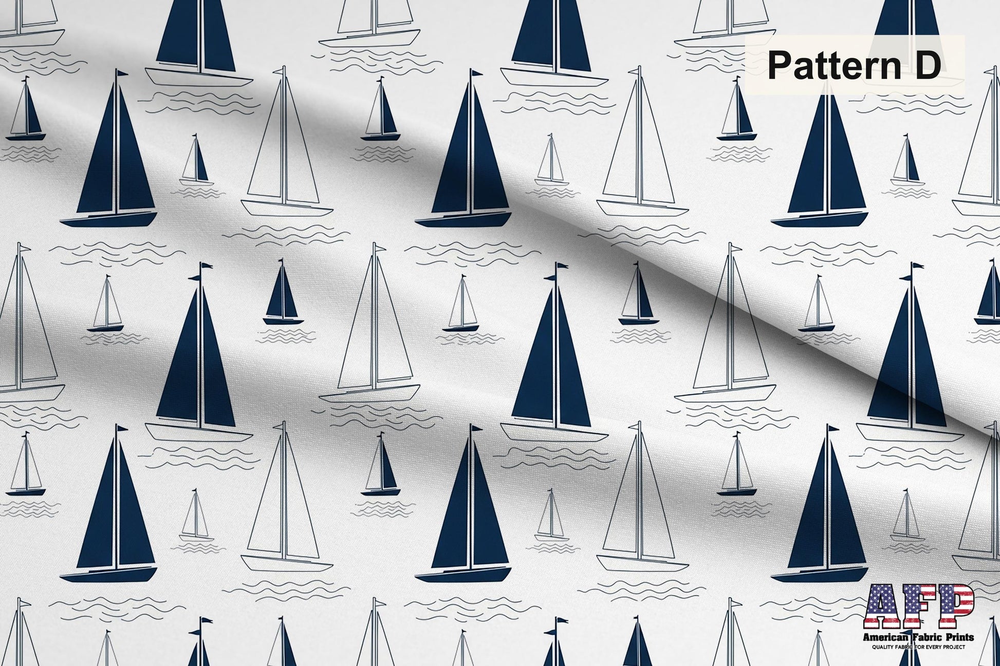 Blue Sailboat 3 Fabric Bundle Set - Shop now at American Fabric Prints