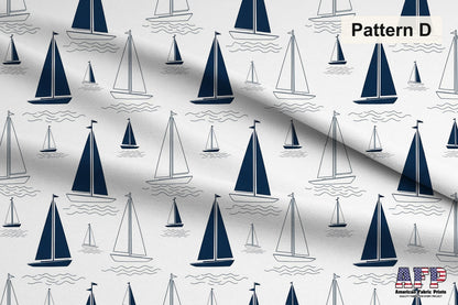 Blue Sailboat 3 Fabric Bundle Set - Shop now at American Fabric Prints