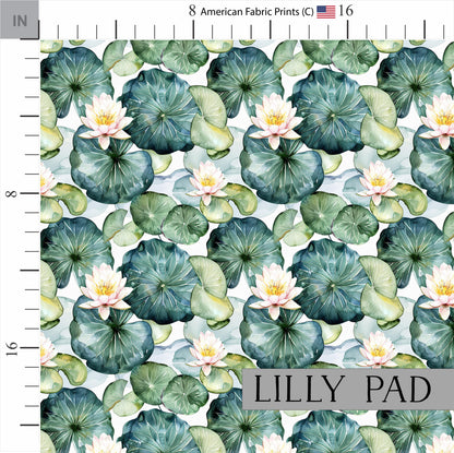 Lilly Pad Fabric | Premium Cotton Quilt Fabric | Spring Lake Quilting Cotton | Made in the USA | American Fabric Prints | Lilly Pad Quilt