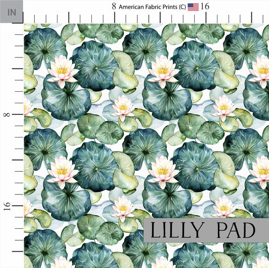 Lilly Pad Fabric | Premium Cotton Quilt Fabric | Spring Lake Quilting Cotton | Made in the USA | American Fabric Prints | Lilly Pad Quilt