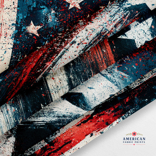 USA Grunge Fabric Bundle Set - Shop now at American Fabric Prints