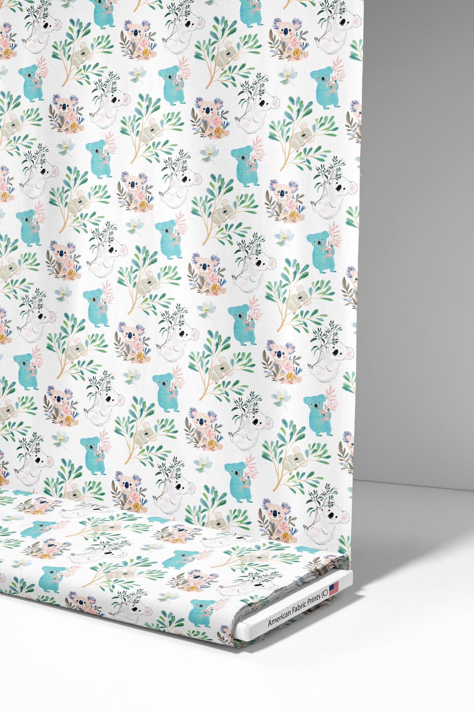 Colorful Koala Fabric - Shop now at American Fabric Prints