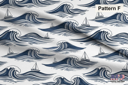 Blue Sailboat 4 Fabric Bundle Set - Shop now at American Fabric Prints