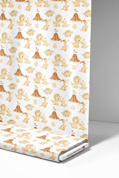 Neutral Dinosaurs Fabric - Shop now at American Fabric Prints