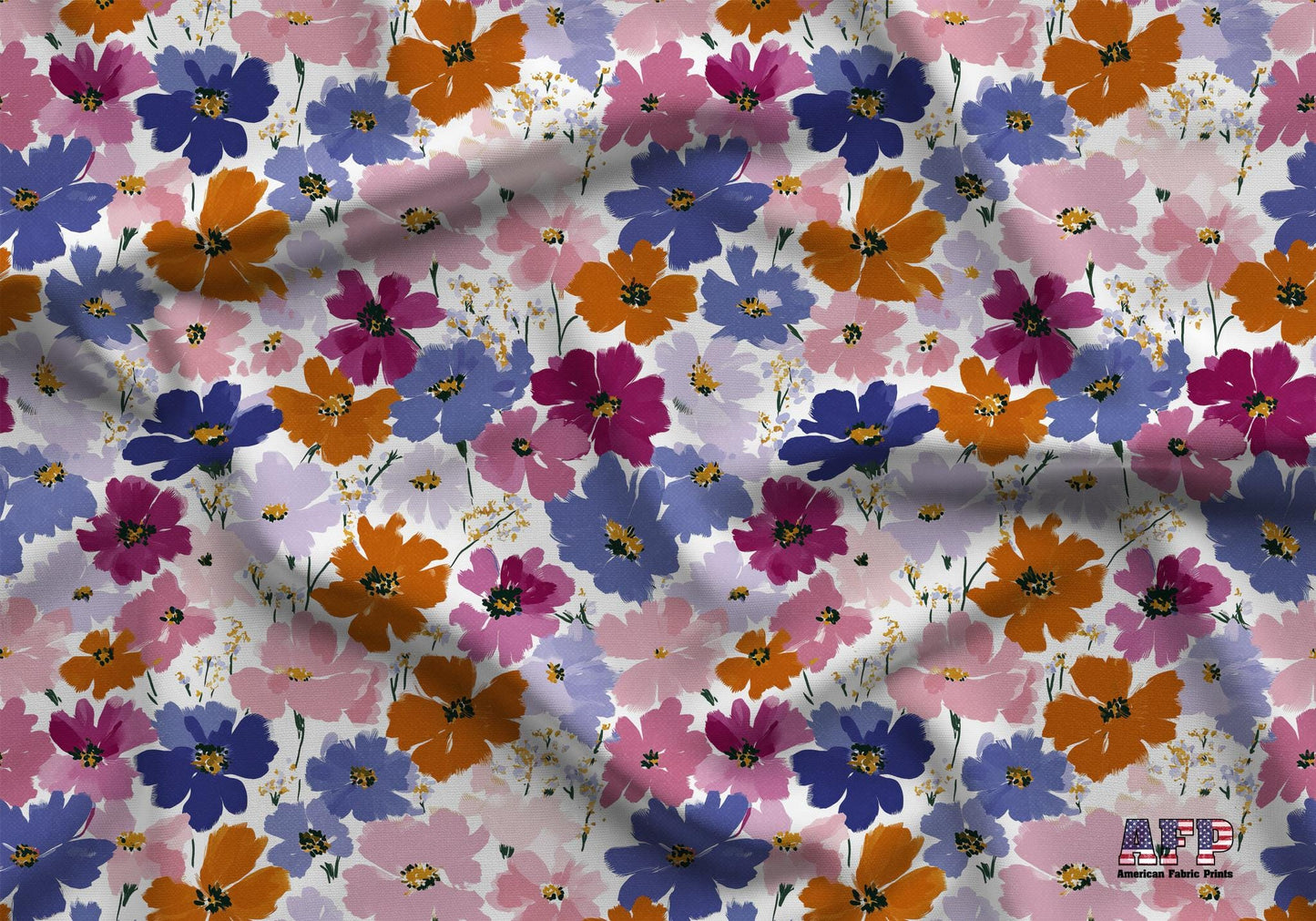 Bold Retro Floral Fabric - Shop now at American Fabric Prints