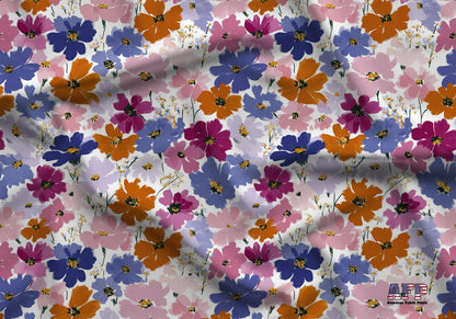 Bold Retro Floral Fabric - Shop now at American Fabric Prints