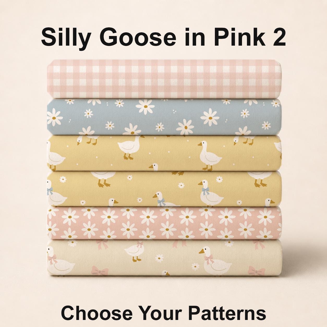 Silly Goose in Pink 2 Fabric Bundle Set - Shop now at American Fabric Prints