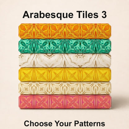 Arabesque Tiles 3 Fabric Bundle Set - Shop now at American Fabric Prints