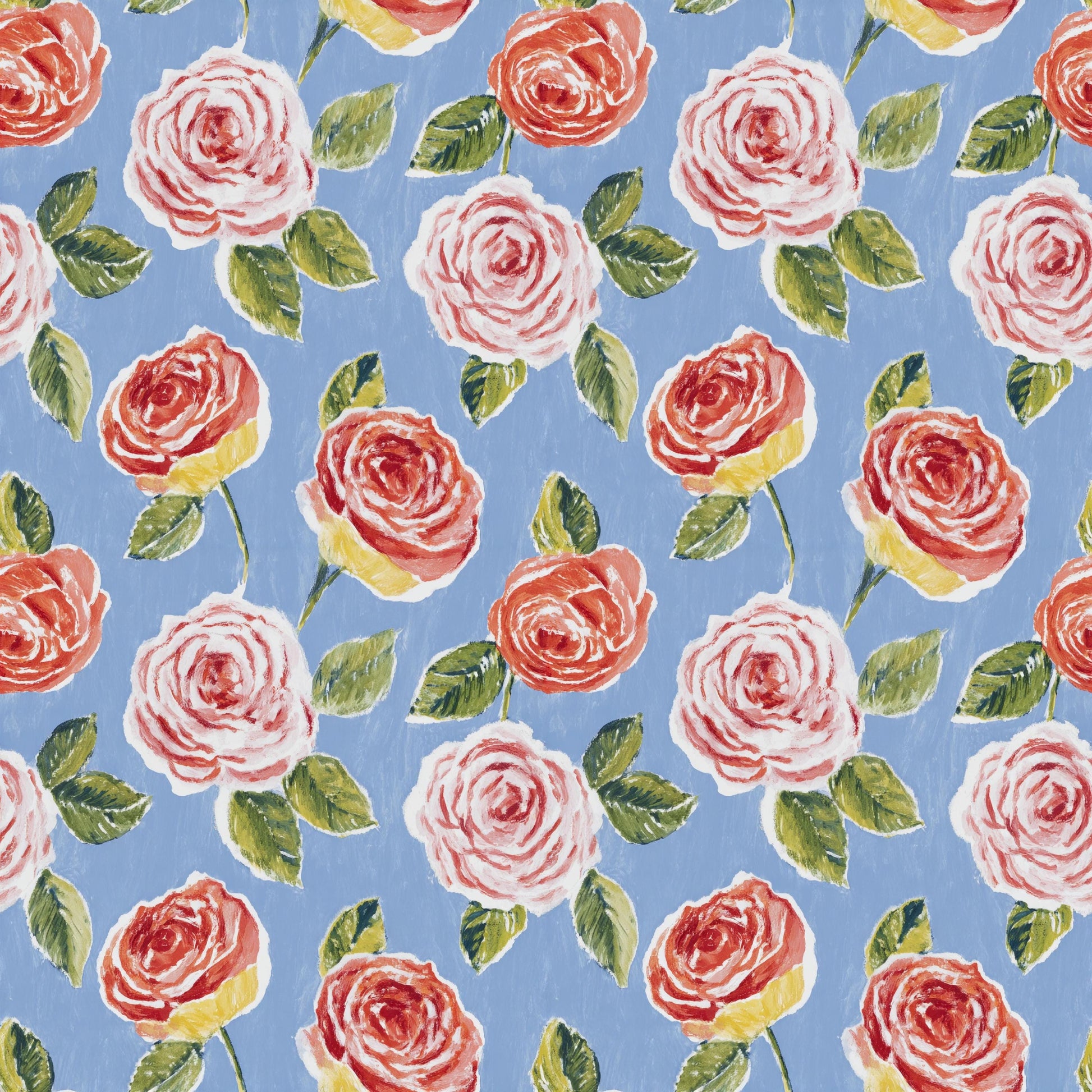 Red and Blue Grandmacore Fabric - Shop now at American Fabric Prints
