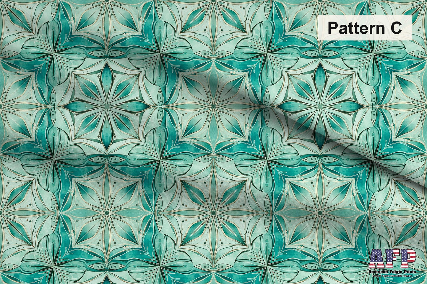 Arabesque Teals 2 Fabric Bundle Set - Shop now at American Fabric Prints